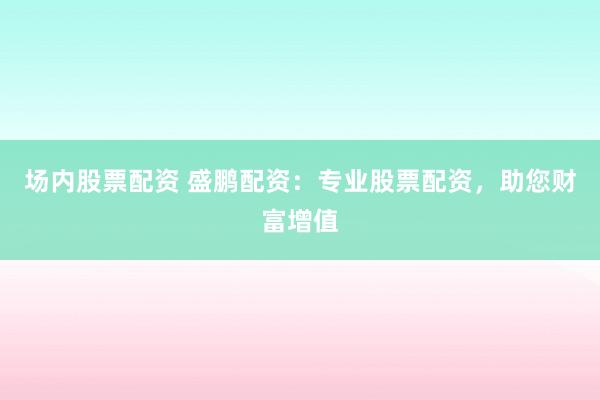 場內(nèi)股票配資 盛鵬配資：專業(yè)股票配資，助您財富增值